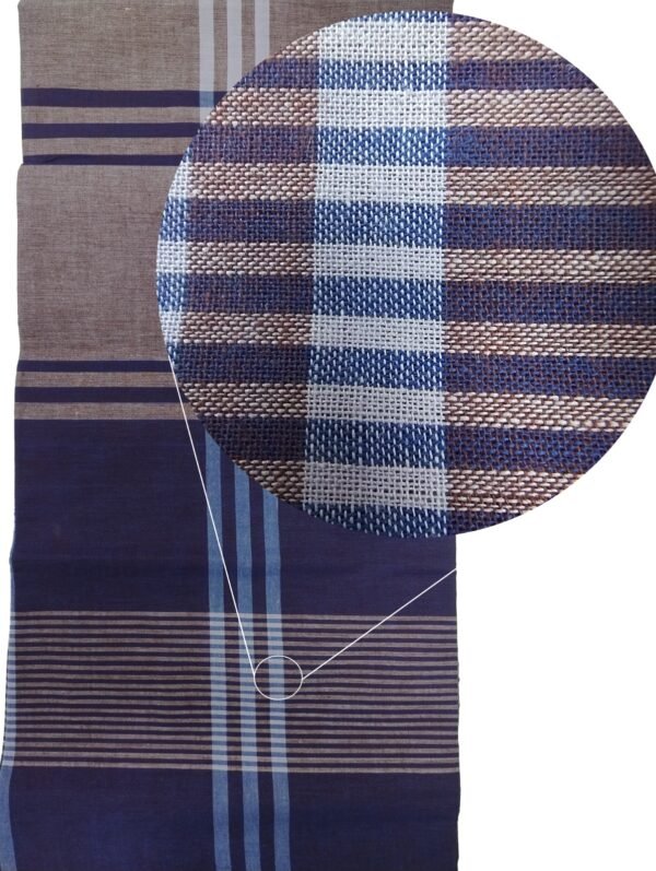 ALS Colour Fancy Soft Cotton Lungi Indigo Brown Stripes Powerloom Daily Wear for Men