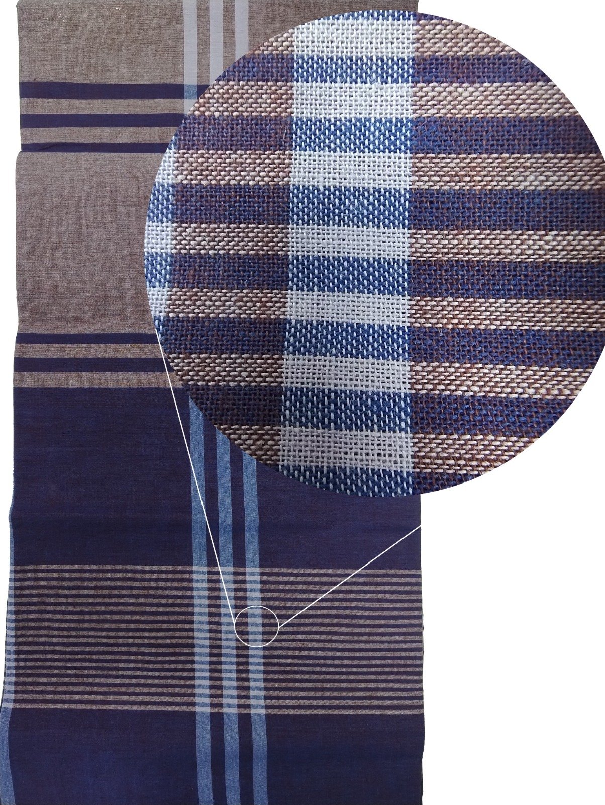 ALS Colour Fancy Soft Cotton Lungi Indigo Brown Stripes Powerloom Daily Wear for Men