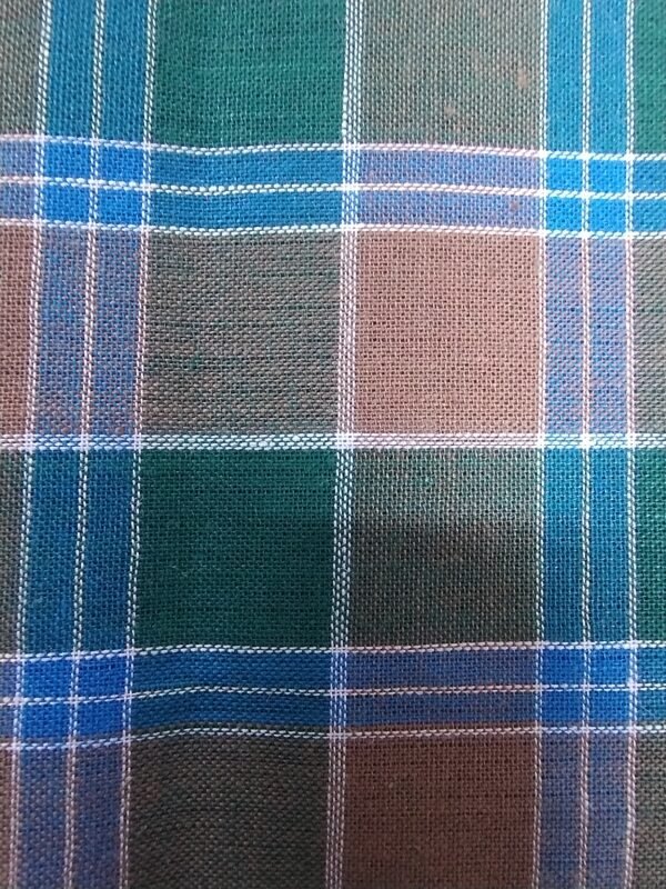 ALS Colour Fancy Cotton Lungi for Men Soft Powerloom Checked Green Brown Blue Daily Wear Lungi - Image 2