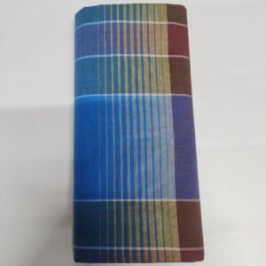 Blue Check & Stripe - dual pattern layout